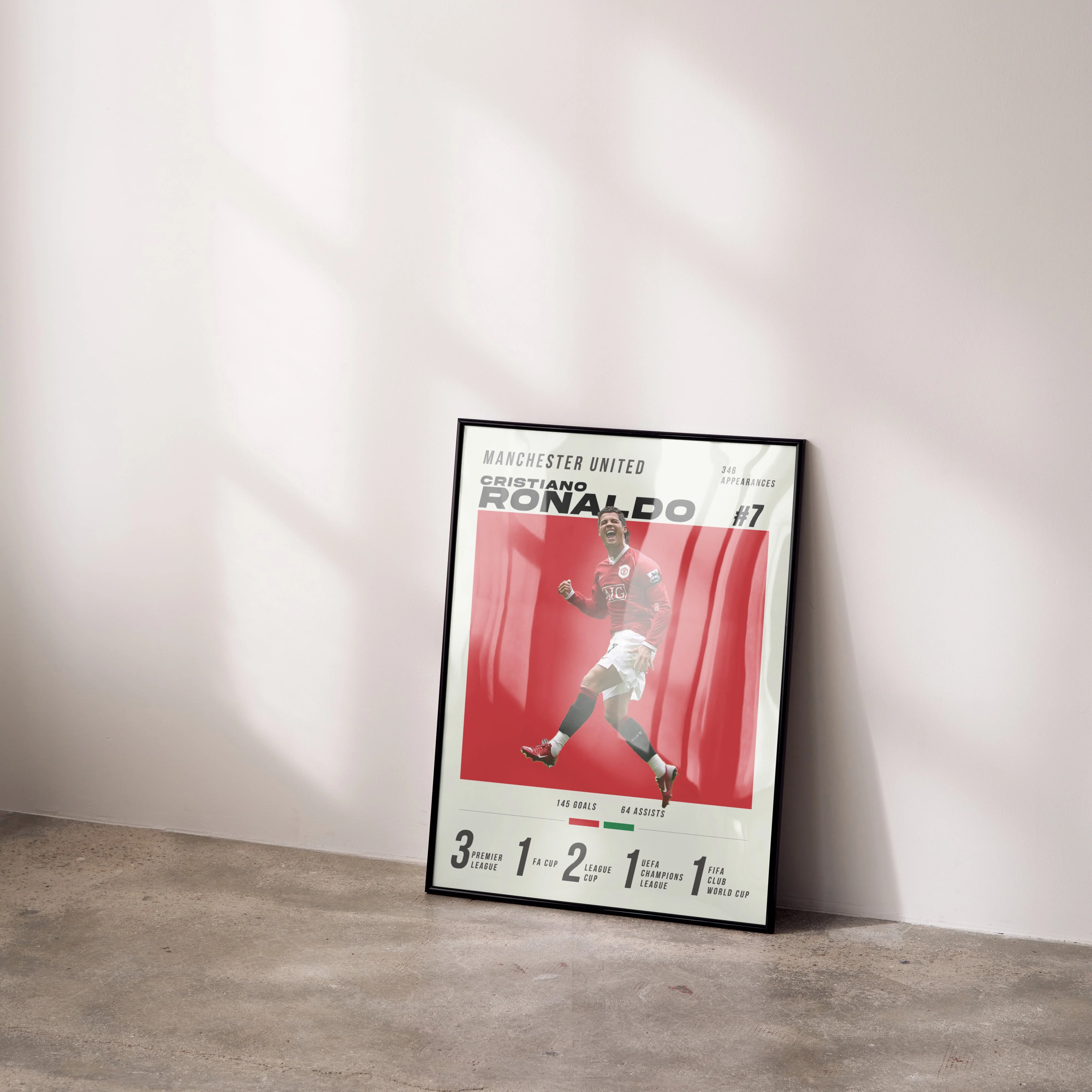 Ronaldo #7 Manchester Utd Heavyweight Art Print - Image 2